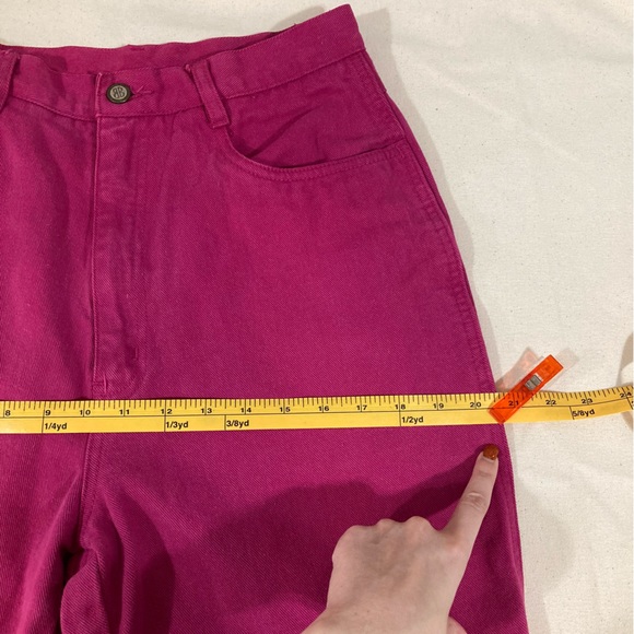 VINTAGE Heavy Denim High Rise Magenta Hot Pink Vintage Jeans - Picture 6 of 12